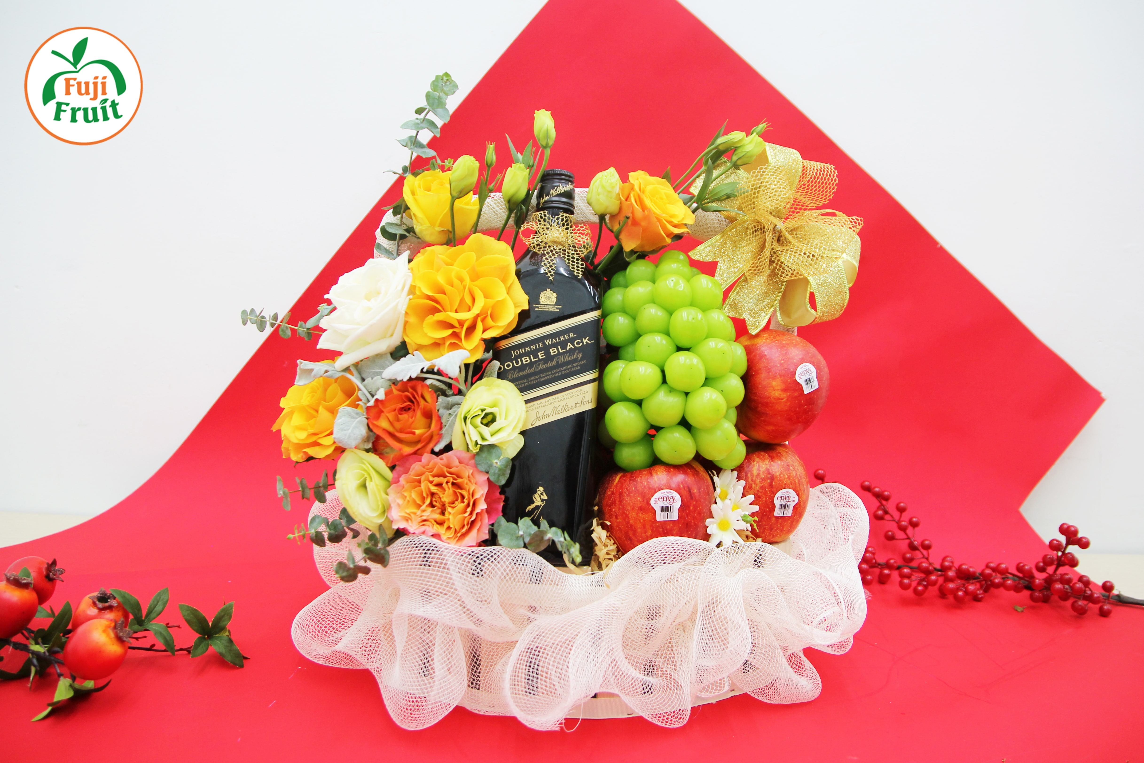 Giỏ hoa quả biếu Tết: Sự lựa chọn tinh tế