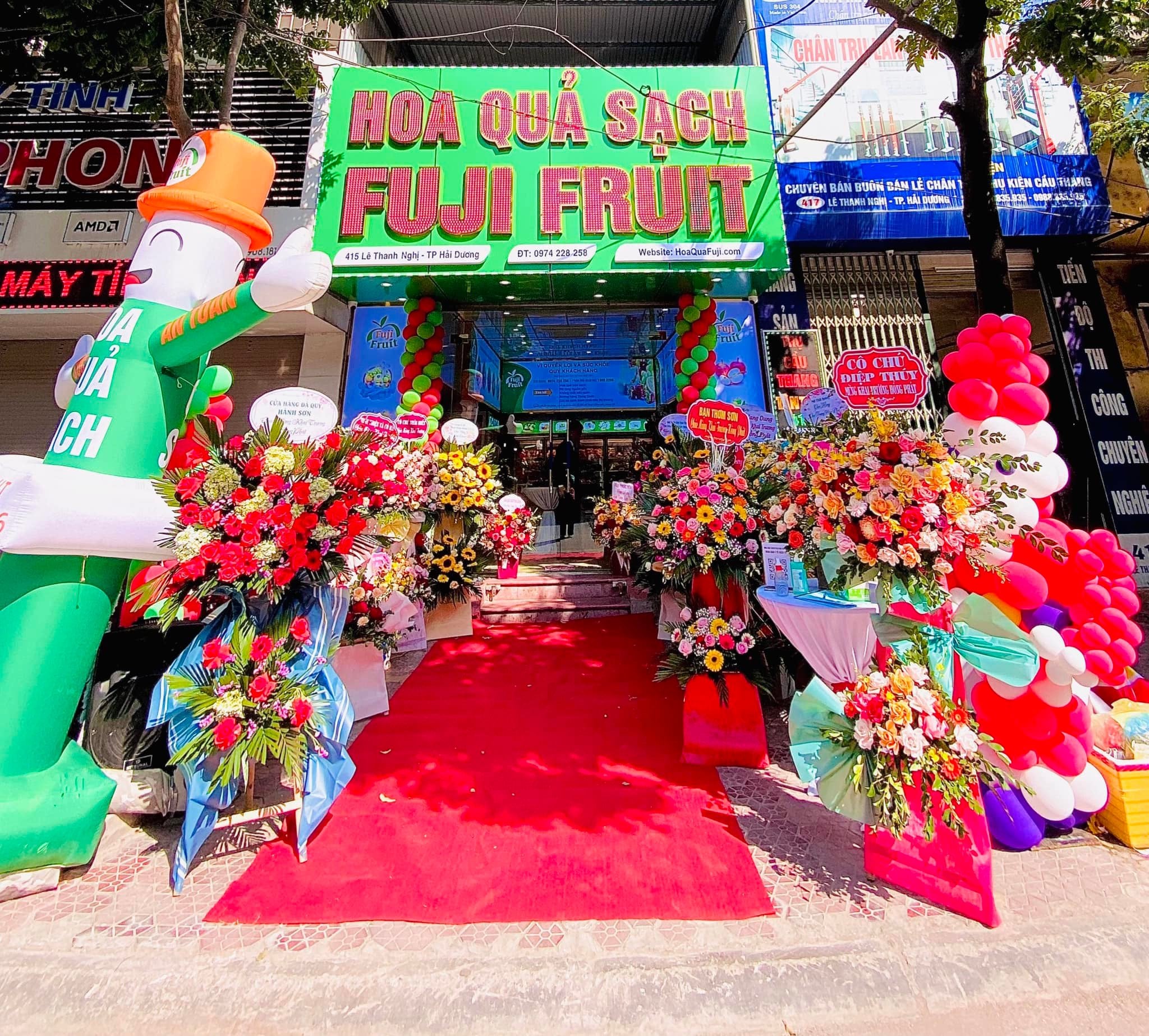 TƯNG BỪNG KHAI TRƯƠNG HOA QUẢ SẠCH FUJI HẢI DƯƠNG 2