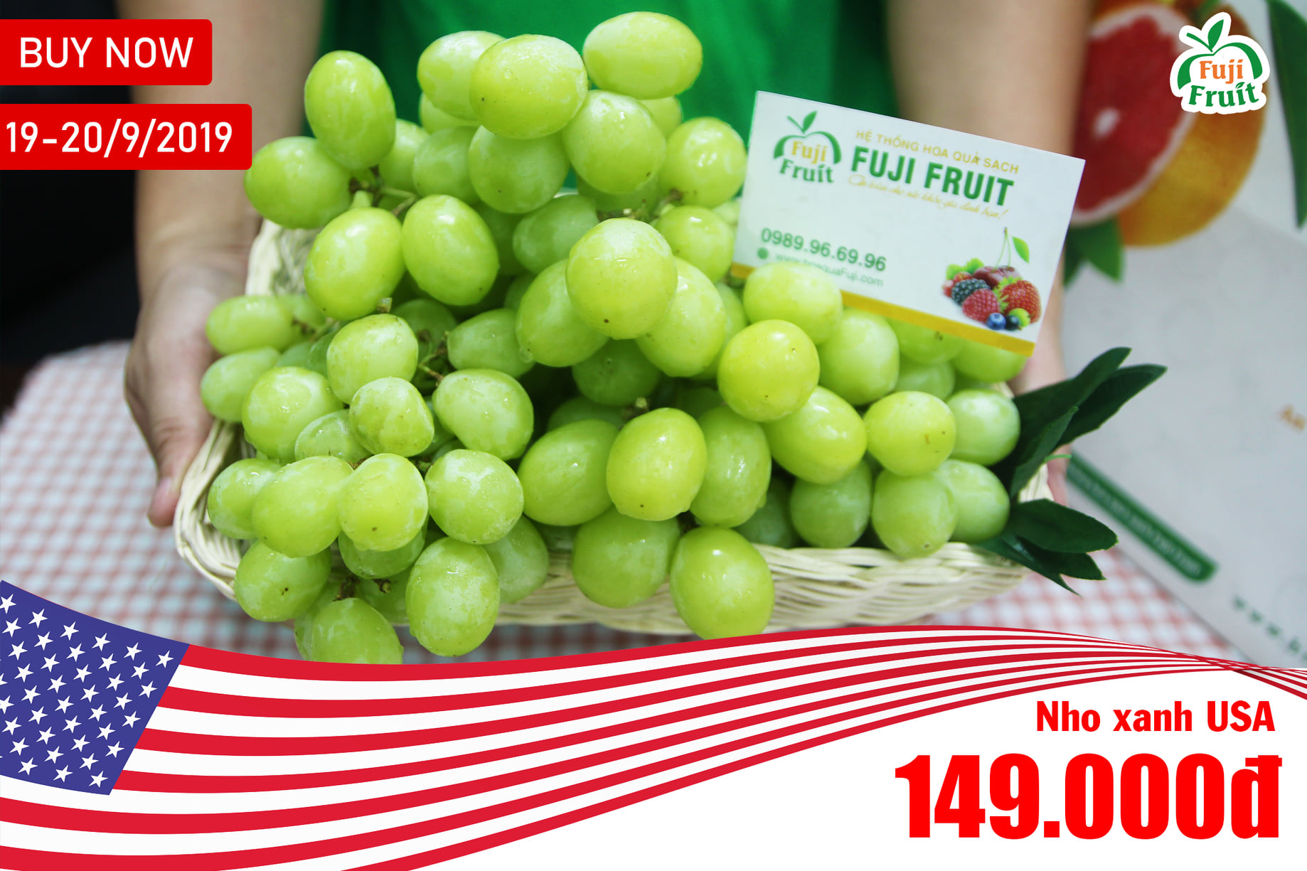 LỄ HỘI NHO XANH MỸ - GIÁ SỐC CHỈ 149K